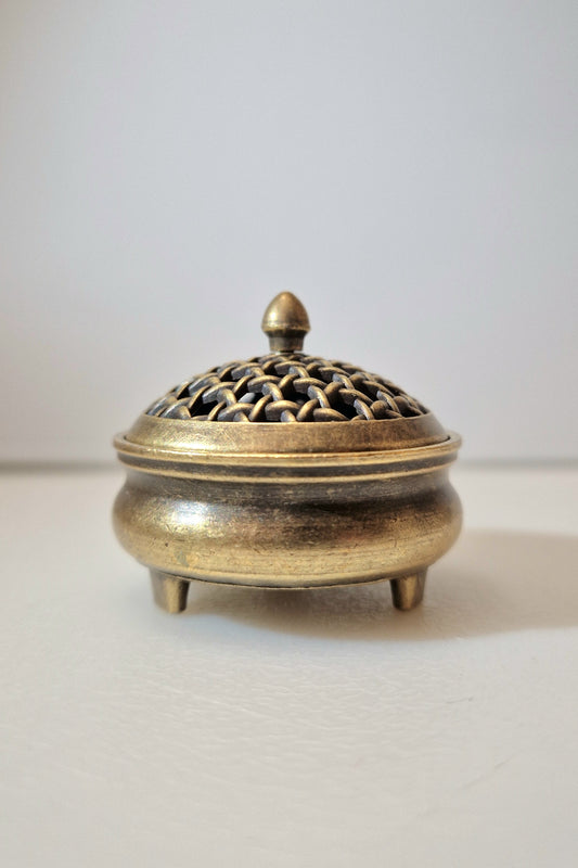 Mini brûleur encens doré