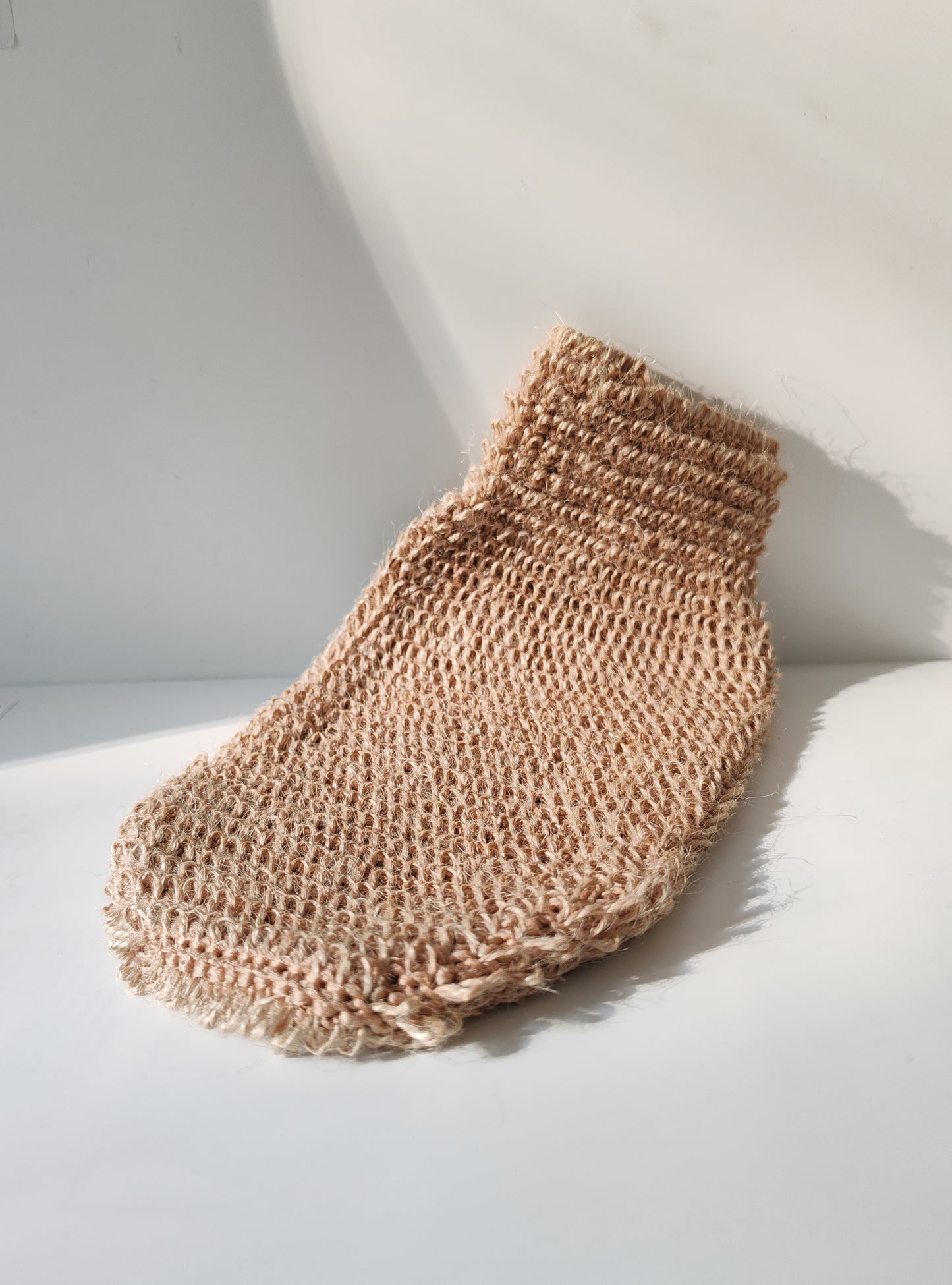 Gant exfoliant en jute